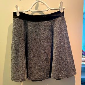 Grey Skirt with Velvet black border